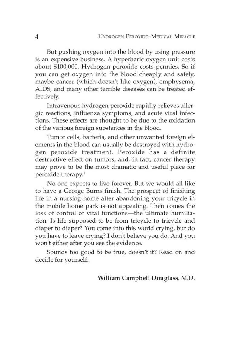 Hydrogen Peroxide Medical Miracle page 6