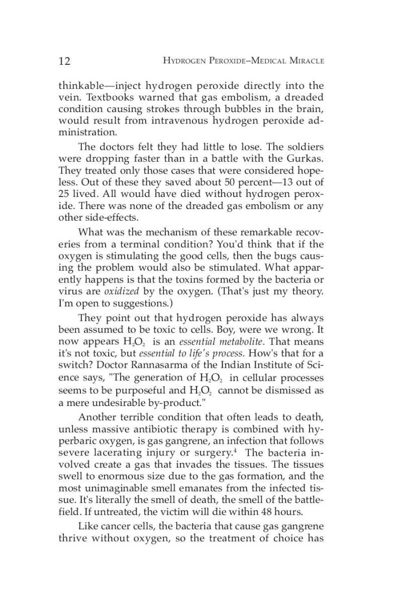 Hydrogen Peroxide Medical Miracle page 14