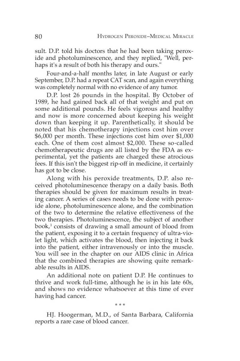 Hydrogen Peroxide Medical Miracle page 82
