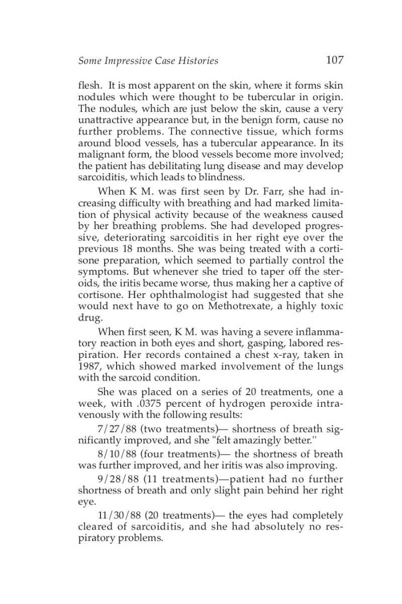 Hydrogen Peroxide Medical Miracle page 109