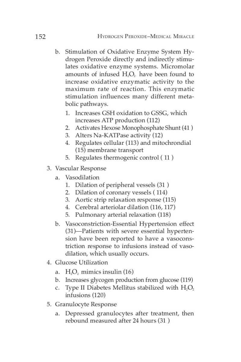 Hydrogen Peroxide Medical Miracle page 154