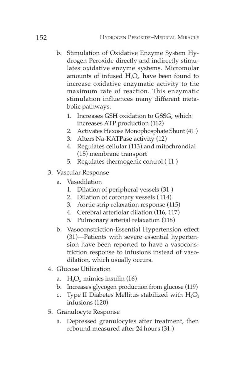 Hydrogen Peroxide Medical Miracle page 154