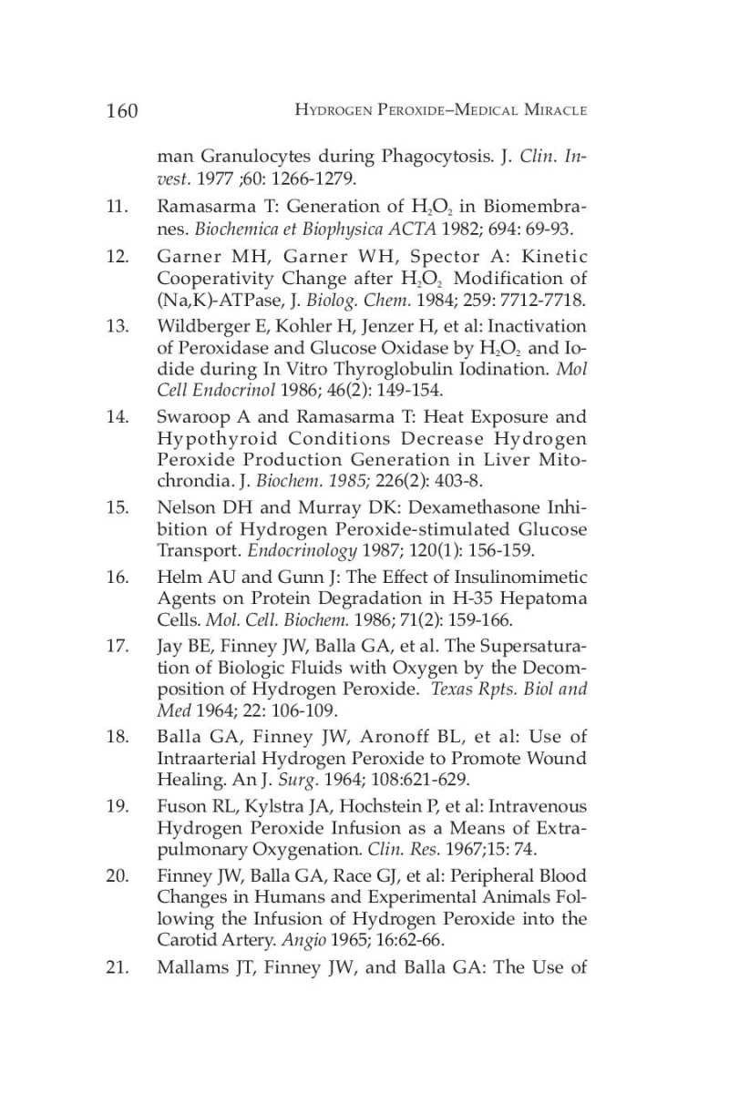 Hydrogen Peroxide Medical Miracle page 162