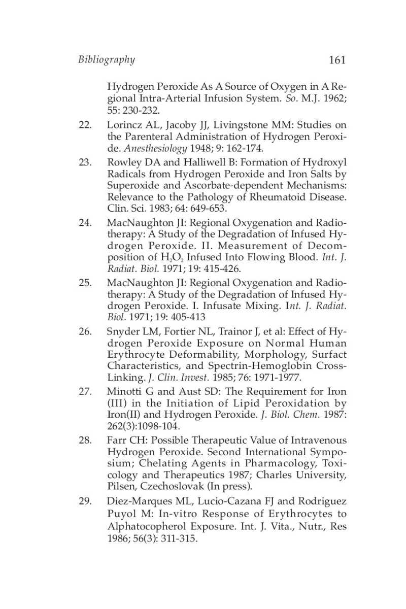 Hydrogen Peroxide Medical Miracle page 163