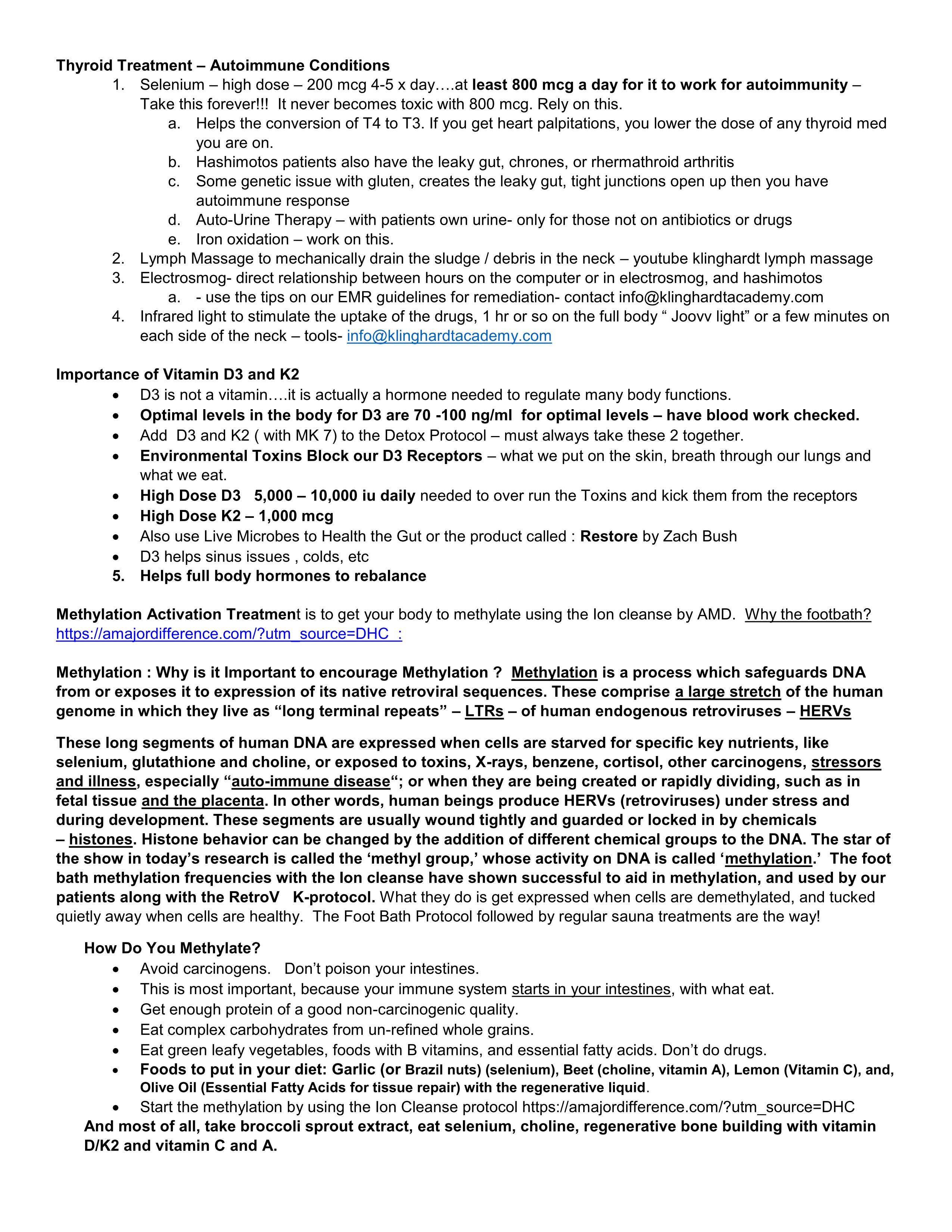 Klinghardt Protocol for Retrovirus, Autism and Lyme page 3