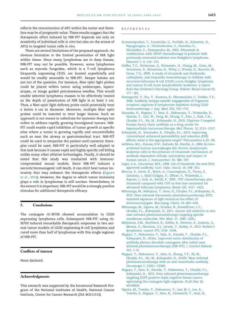 Near infrared photoimmunotherapy of B cell lymphoma page 10