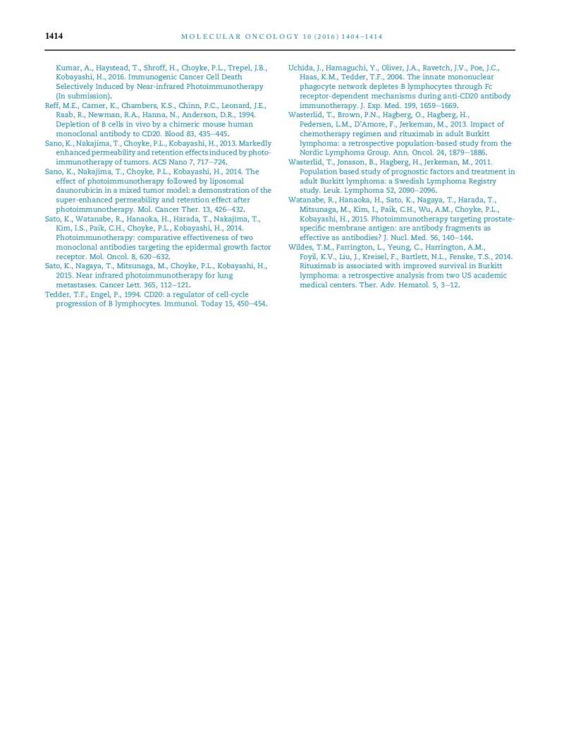 Near infrared photoimmunotherapy of B cell lymphoma page 11