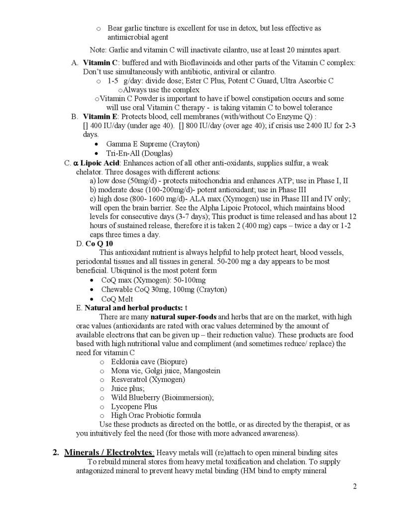 Neurotoxin Detox Instructions page 2