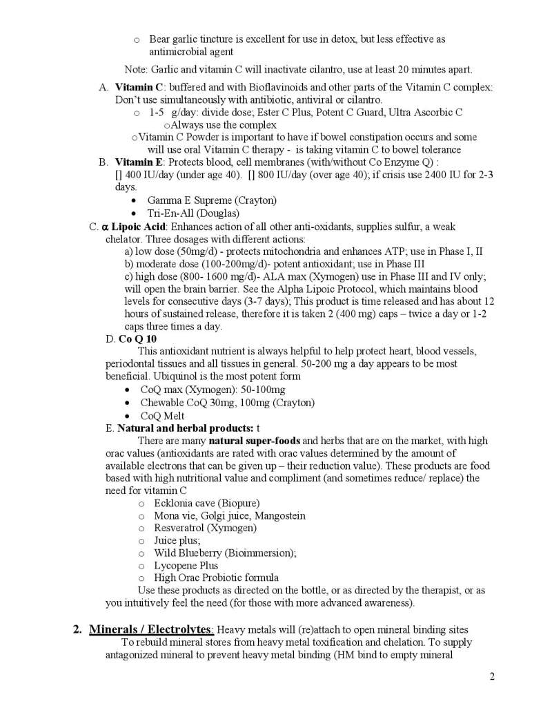 Neurotoxin Detox Instructions page 2