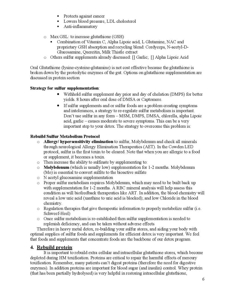 Neurotoxin Detox Instructions page 6