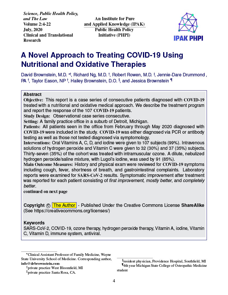 Nebulized Peroxide and Oxidative Therapy page1